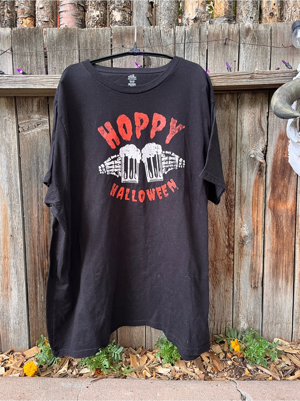 Hoppy Halloween Graphic Tee | Punny Halloween Shirt 2X